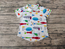 Load image into Gallery viewer, Baby Boys Fishing short Sleeve buttons shirts tops