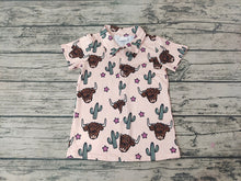 Load image into Gallery viewer, Baby boys Summer Cow Cactus button up shirts