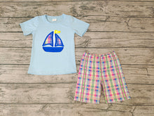 Load image into Gallery viewer, Baby Boys Summer Boats shorts Clothes Sets