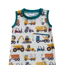 Load image into Gallery viewer, Baby Boys Truck Sleeveless Rompers