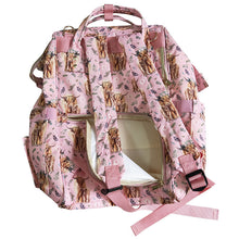 Load image into Gallery viewer, Adult mommy pink heifer cow floral backbags bags