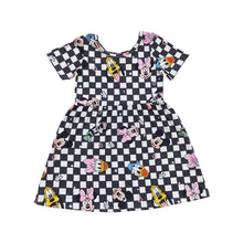 Load image into Gallery viewer, Baby Girls Black Cartoon Knee Length Dresses