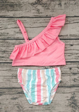 Load image into Gallery viewer, Baby Girls summer stripe 2pcs swimsuits
