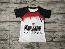 Load image into Gallery viewer, Baby Boys short sleeve Halloween red black shirts