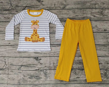 Load image into Gallery viewer, Baby boys giraffe pajamas pants clothes sets