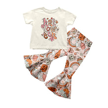 Load image into Gallery viewer, Baby Girls Halloween floral fall bell pants sets