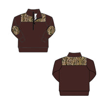 Load image into Gallery viewer, Baby boys brown camo long sleeve pullovers Tops