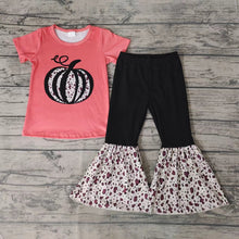 Load image into Gallery viewer, baby Girls pumpkin leopard pants sets