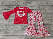 Load image into Gallery viewer, Baby Girls Christmas cartoon red bell pants sets