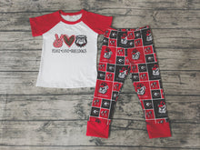 Load image into Gallery viewer, Baby boys football team red pants sets