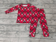 Load image into Gallery viewer, baby kids red cow pajamas clothing sets
