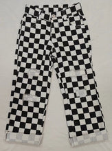 Load image into Gallery viewer, Baby Boys Black Check Denim Cool Pants