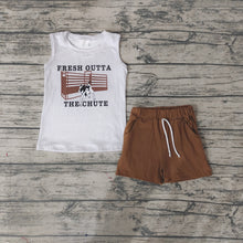 Load image into Gallery viewer, Baby Boys Summer Western Cow Tee Shirts Shorts Sets