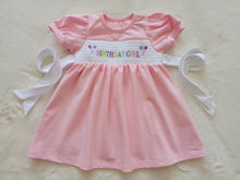 Load image into Gallery viewer, Baby Girls Birthday Girl Bows Smocked Dresses