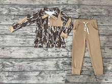 Load image into Gallery viewer, Baby Boys Fall Camo Shirt Ruffle Pants Clothing Sets