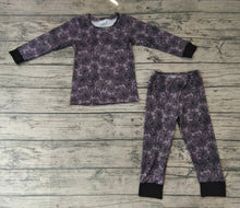 Load image into Gallery viewer, Baby Boys Halloween Black Spider Web Pajamas Clothes Sets