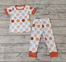 Load image into Gallery viewer, Baby Boys Brown Smile Short Sleeve Shirt Pants Pajamas Clothes Sets