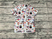 Load image into Gallery viewer, Baby Boys Summer Sea Ships Fishes Buttons Short Sleeve Tee Shirts