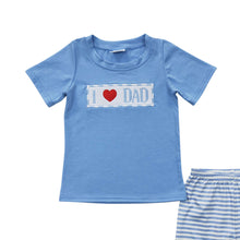 Load image into Gallery viewer, Baby Boys I love Dad Summer Shorts Clothes Sets