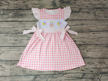 Load image into Gallery viewer, Baby Girls Birthday Flutter Sleeve Bow Knee Length Dresses