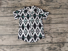 Load image into Gallery viewer, Baby Boys Aztec Blue Short Sleeve Shirts Tops