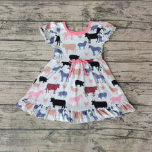 Load image into Gallery viewer, Baby Girls Animal Farm Knee Length Dresses