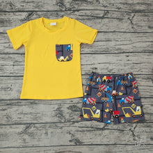 Load image into Gallery viewer, Baby Boys Summer Construction Pocket Top Shorts Clothes