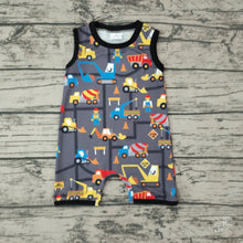 Load image into Gallery viewer, Baby Boys Summer Sleeveless Construction Rompers