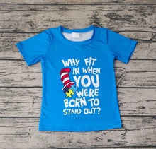 Load image into Gallery viewer, Baby Boys Dr Reading Blue Short Sleeve Tee Shirts Tops