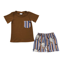 Load image into Gallery viewer, Baby Boys Cow Skull Summer Shorts Sets