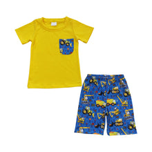 Load image into Gallery viewer, Baby Boys Summer Tractor Pockets Shorts Sets