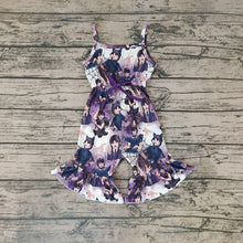 Load image into Gallery viewer, Baby Girls Black Movie Bell Bottom Jumpsuits