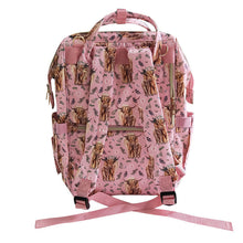 Load image into Gallery viewer, Adult mommy pink heifer cow floral backbags bags