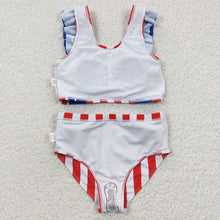 Load image into Gallery viewer, Baby Girls 4th Of July Tow Pieces Swimsuits