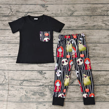 Load image into Gallery viewer, Baby Boys Halloween Pocket Ghost Tee Shirt Pants Clothes Sets