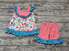 Load image into Gallery viewer, Baby Girls Back To School Ruffle Clothes Sets