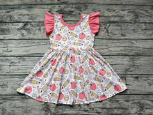 Load image into Gallery viewer, Baby Girls Back To School Apple Twirl Dresses