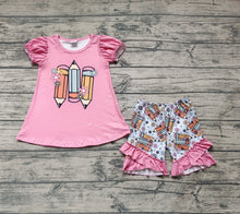 Load image into Gallery viewer, Baby Girls Back To School Pencil Clothes Sets