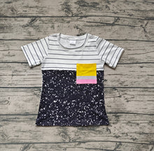 Load image into Gallery viewer, Baby Boys Back To School Pencil Pocket Short Sleeve Shirts Tops