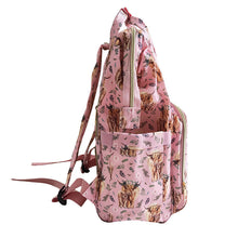 Load image into Gallery viewer, Adult mommy pink heifer cow floral backbags bags