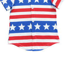 Load image into Gallery viewer, Baby Boys Kids 4th of July Star Stripes Button Ups Shirts Tops