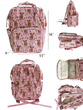 Load image into Gallery viewer, Adult mommy pink heifer cow floral backbags bags