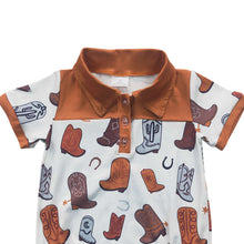 Load image into Gallery viewer, Baby Boys Boots Western Rompers