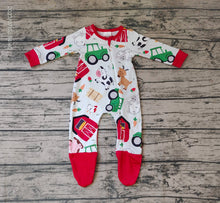 Load image into Gallery viewer, Baby Boys Farm Zip Rompers