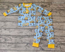 Load image into Gallery viewer, Baby Boys Construction Pajamas Clothing Sets