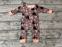 Load image into Gallery viewer, Baby Boys Girls Infant Western Boots Zip Rompers