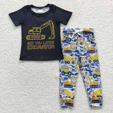 Load image into Gallery viewer, Baby Boys Excavator Shirt Pants Clothes Sets