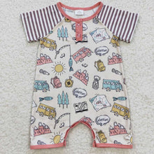 Load image into Gallery viewer, Baby Boys Short Sleeve Tree Rompers