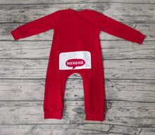 Load image into Gallery viewer, Baby Boys Christmas Santa Red Zip Rompers