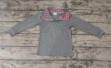 Load image into Gallery viewer, Baby Boys Christmas Plaid Long Sleeve Pullover Tee Shirt Tops